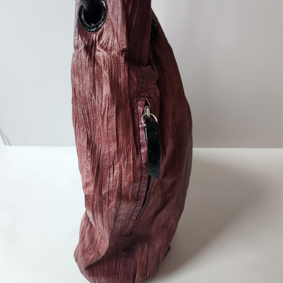 Nordstrom Genuine Leather Burgundy Women's Shoulder Hand Bag Purse - Picture 3 of 7